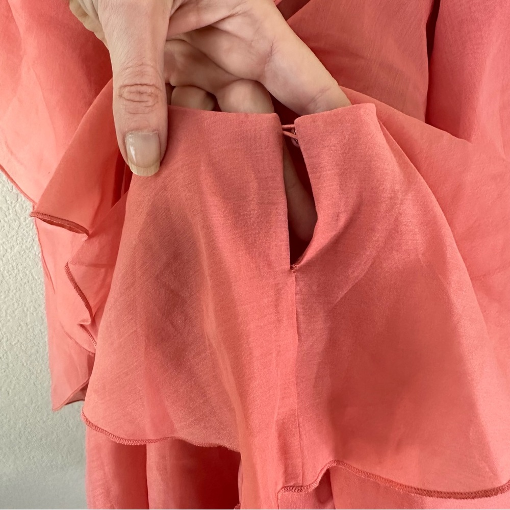 AJE PANDOREA LAYERED MINI DRESS WASHED CORAL SZ AU 14, US 10 - Picture 7 of 12